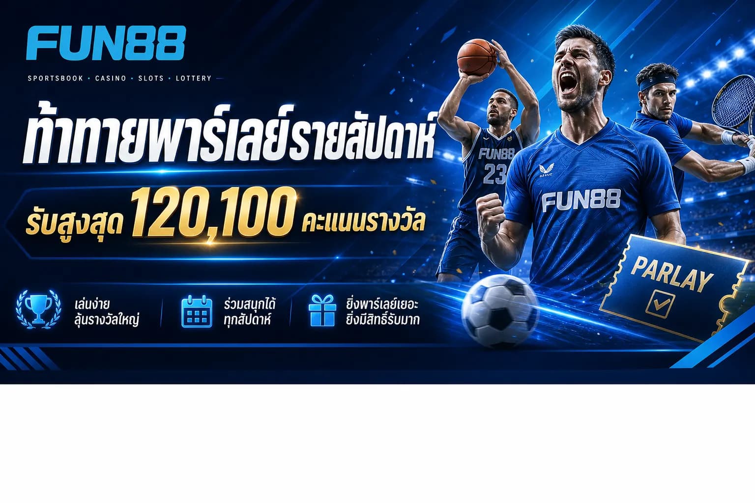 ท้าทายพาร์เลย์รายสัปดาห์ — สูงสุด 120,100 คะแนน